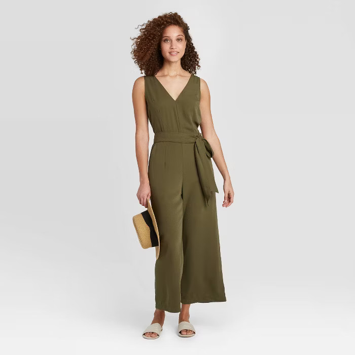 Women's Sleeveless V-Neck Jumpsuit - A New Day™ | Target