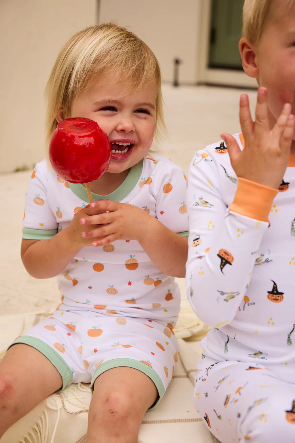 Kids Shorts Set in Pumpkin Patch | Lake Pajamas