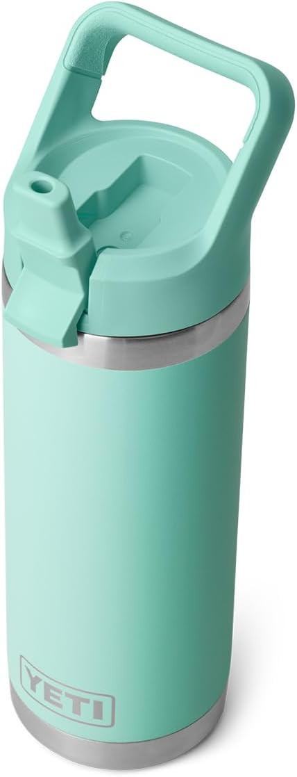 YETI Rambler 18 oz Bottle, Vacuum Insulated, Stainless Steel with Straw Cap, Seafoam | Amazon (US)