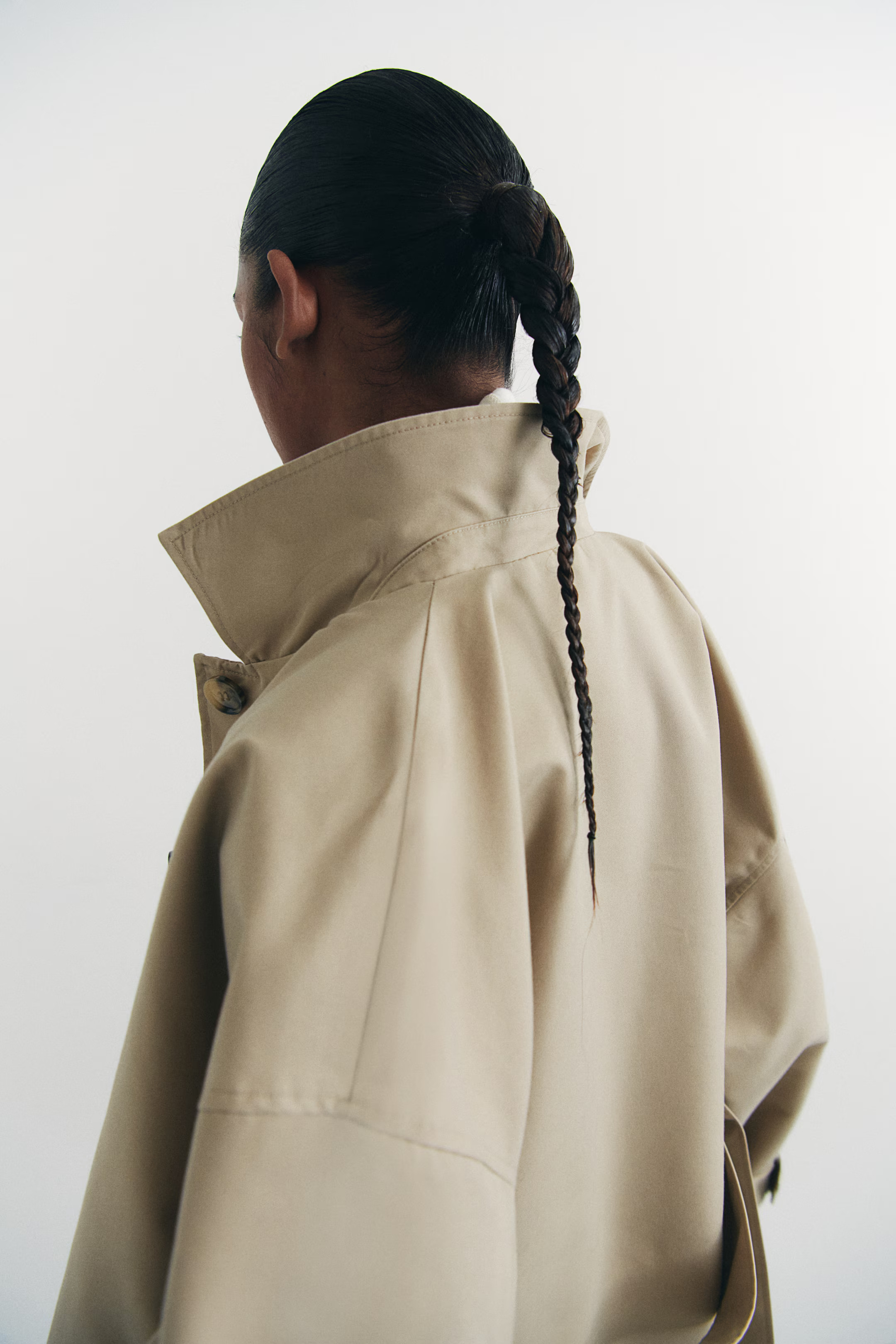 Twilljacke mit Bindegürtel - Beige - Ladies | H&M DE | H&M (DE, AT, CH, NL, FI)