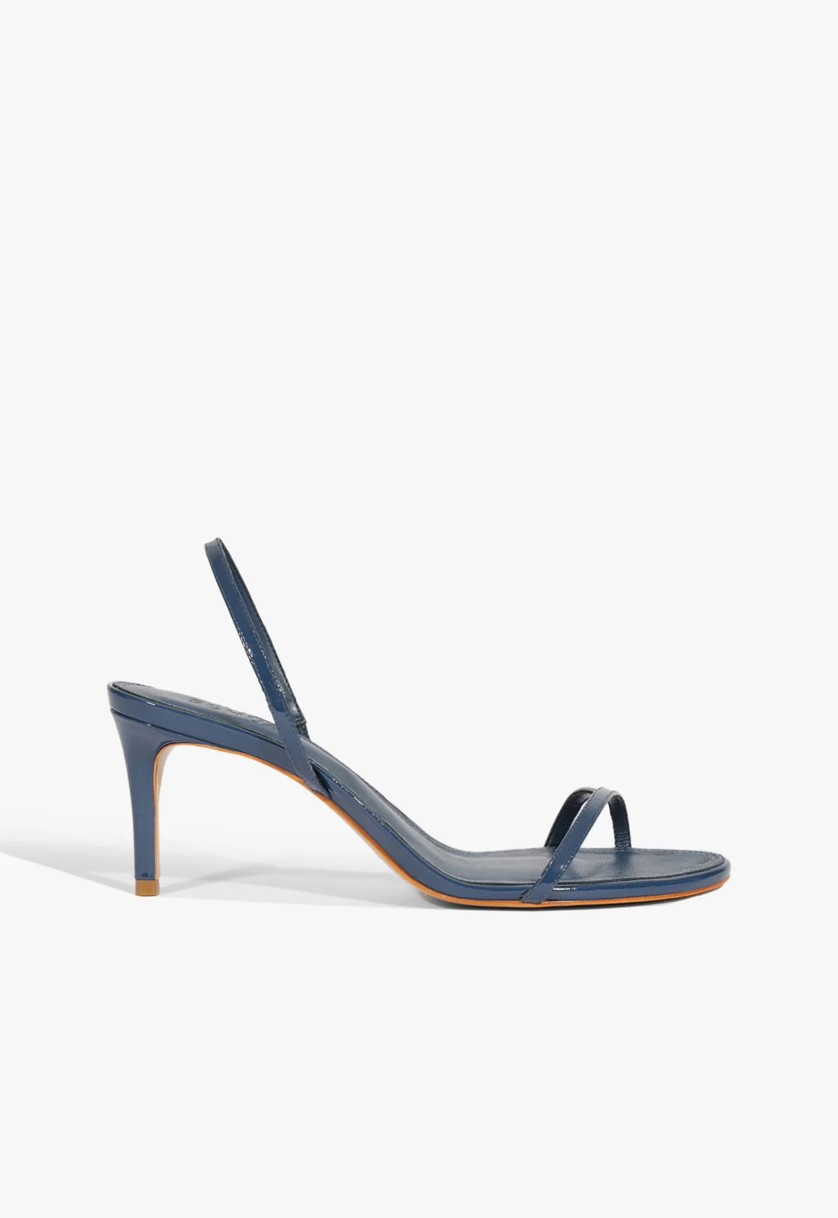 Diana Mid Stiletto Sandal | Blue | Patent | Schutz (US)