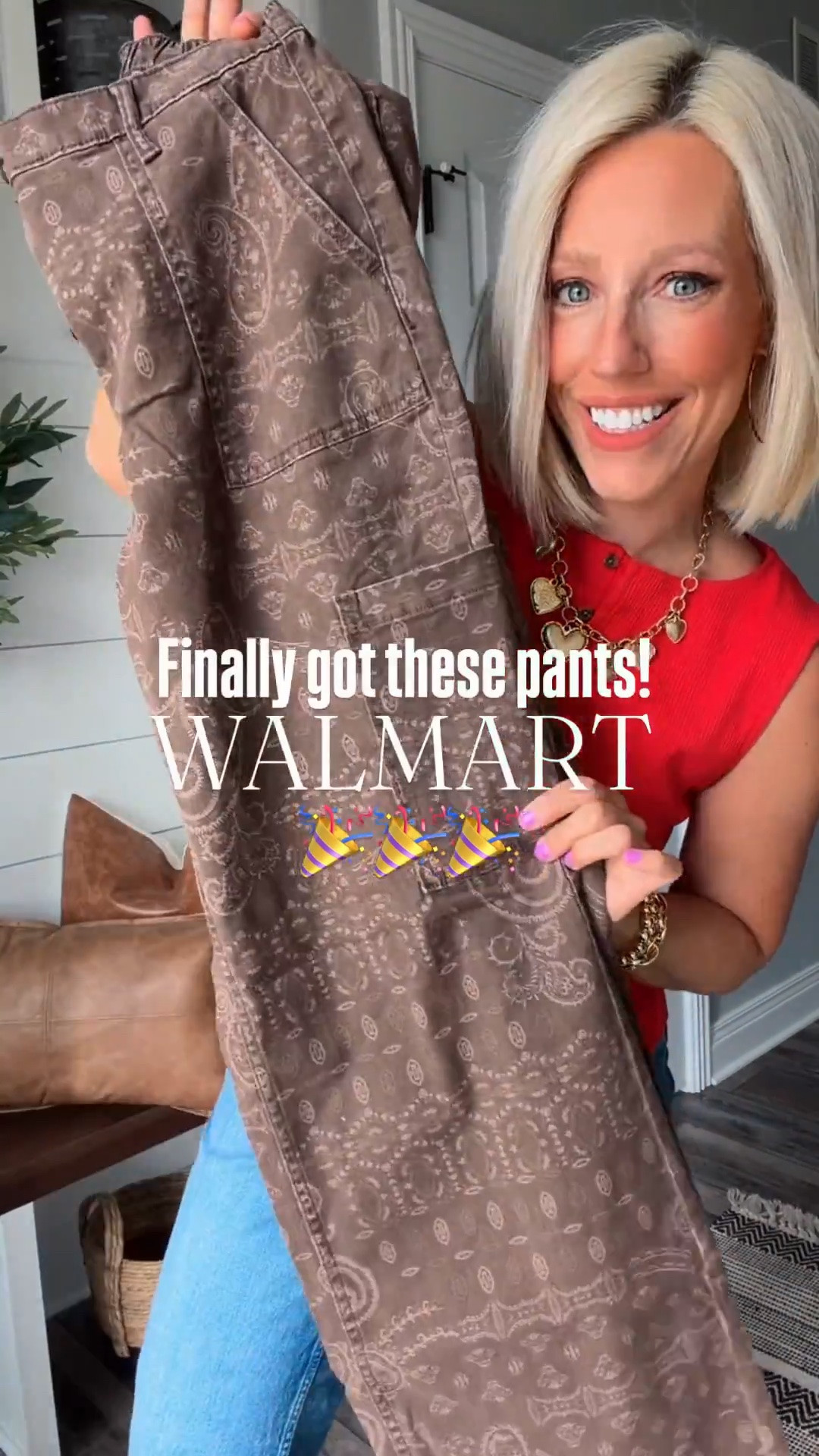 THE cargo pants you couldn’t get your hands on are BACK! 👀🤎 The viral paisley brown Walmart cargo pants are restocked + now available in NEW prints! 🔥

Affordable fashion, trendy cargo pants, Walmart fashion finds, fall outfits, casual outfits, everyday style, budget-friendly fashion, affordable fall fashion.
⬇️⬇️⬇️
Pants size small

If you missed them last time, RUN. 🏃‍♀️💨

#LTKmomlife #LTKSeasonal #LTKootd