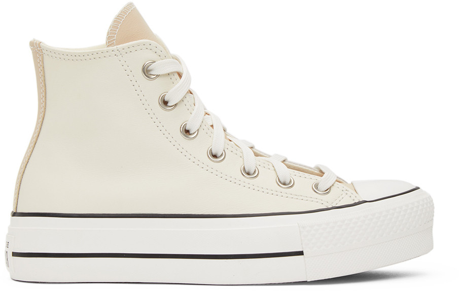 Grey &amp; White Chuck Taylor All Star Lift Sneakers | SSENSE