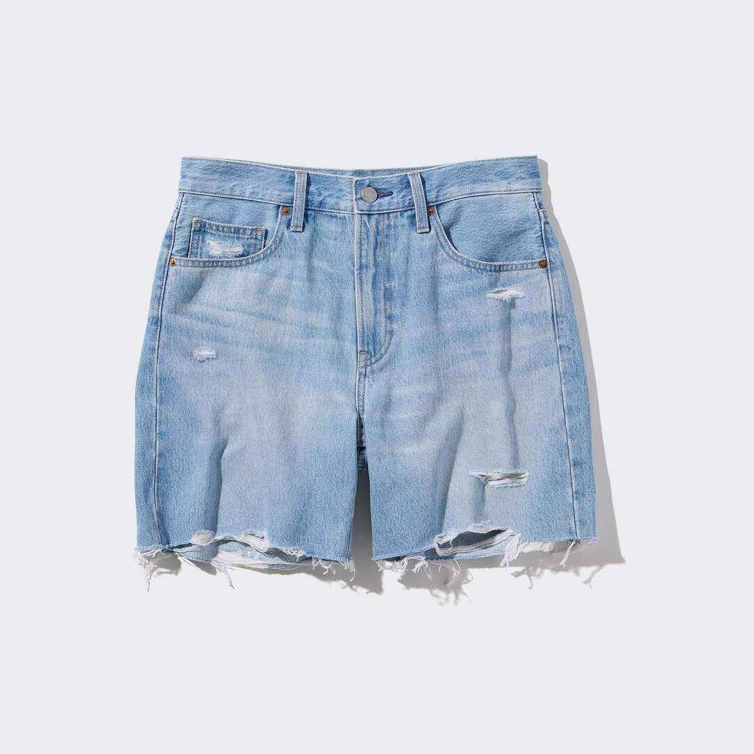 High Rise Baggy Denim Shorts | UNIQLO (UK)