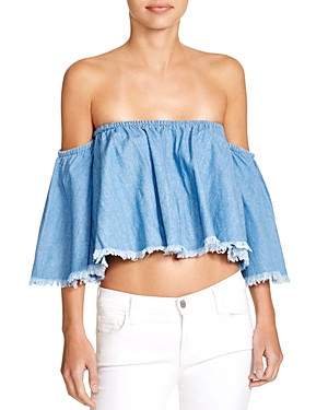 Mustard Seed Chambray Off-The-Shoulder Top - Bloomingdale's Exclusive | Bloomingdale's (US)