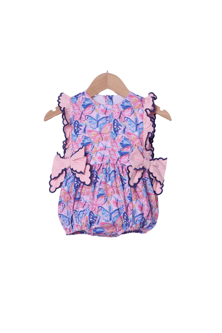 Sweet Butterfly Bow Bubble | The Smocked Flamingo