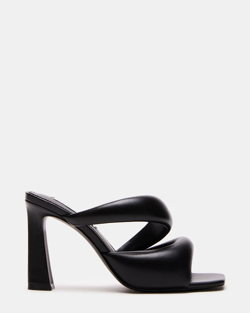 KLOSS Black Tubular Square Toe Mule | Women's Heels | Steve Madden (US)