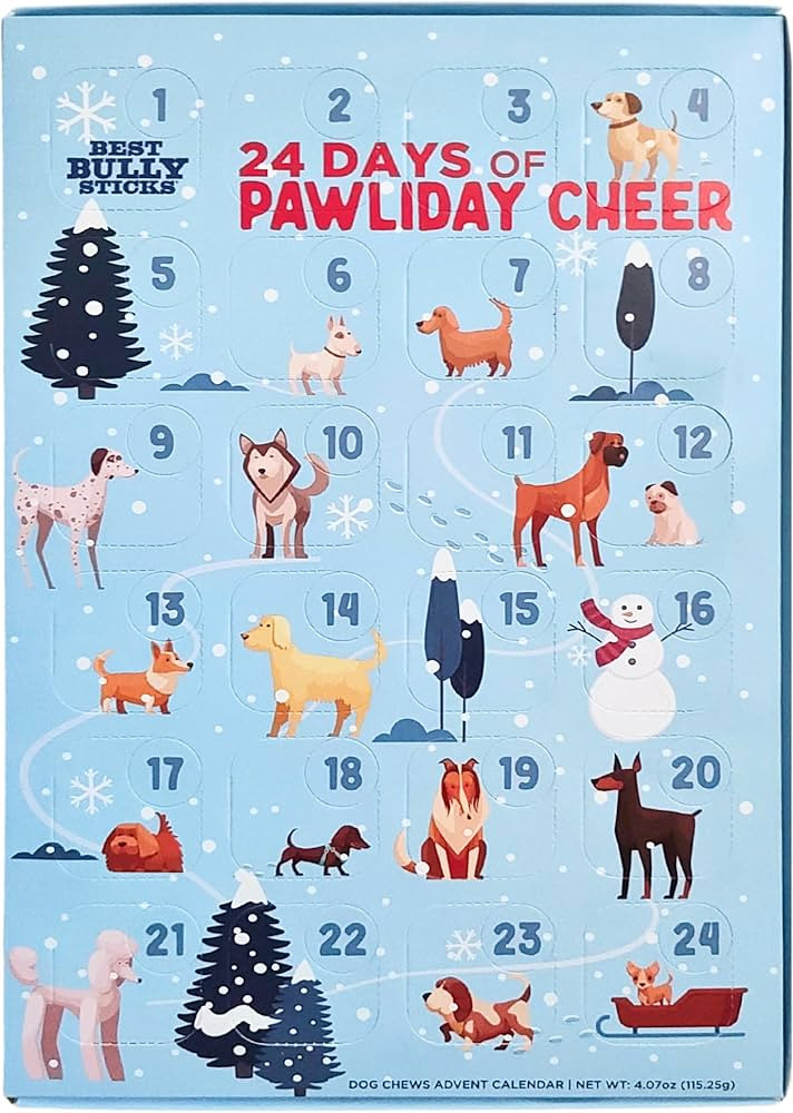 Best Bully Sticks 2023 Dog Advent Calendar with Dog Treats - 24 Days - All-Natural Baked Beef, Gu... | Amazon (US)