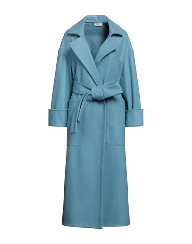 Hopper Woman Coat Light blue Size 4 Polyester, Acrylic, Wool | YOOX (US)