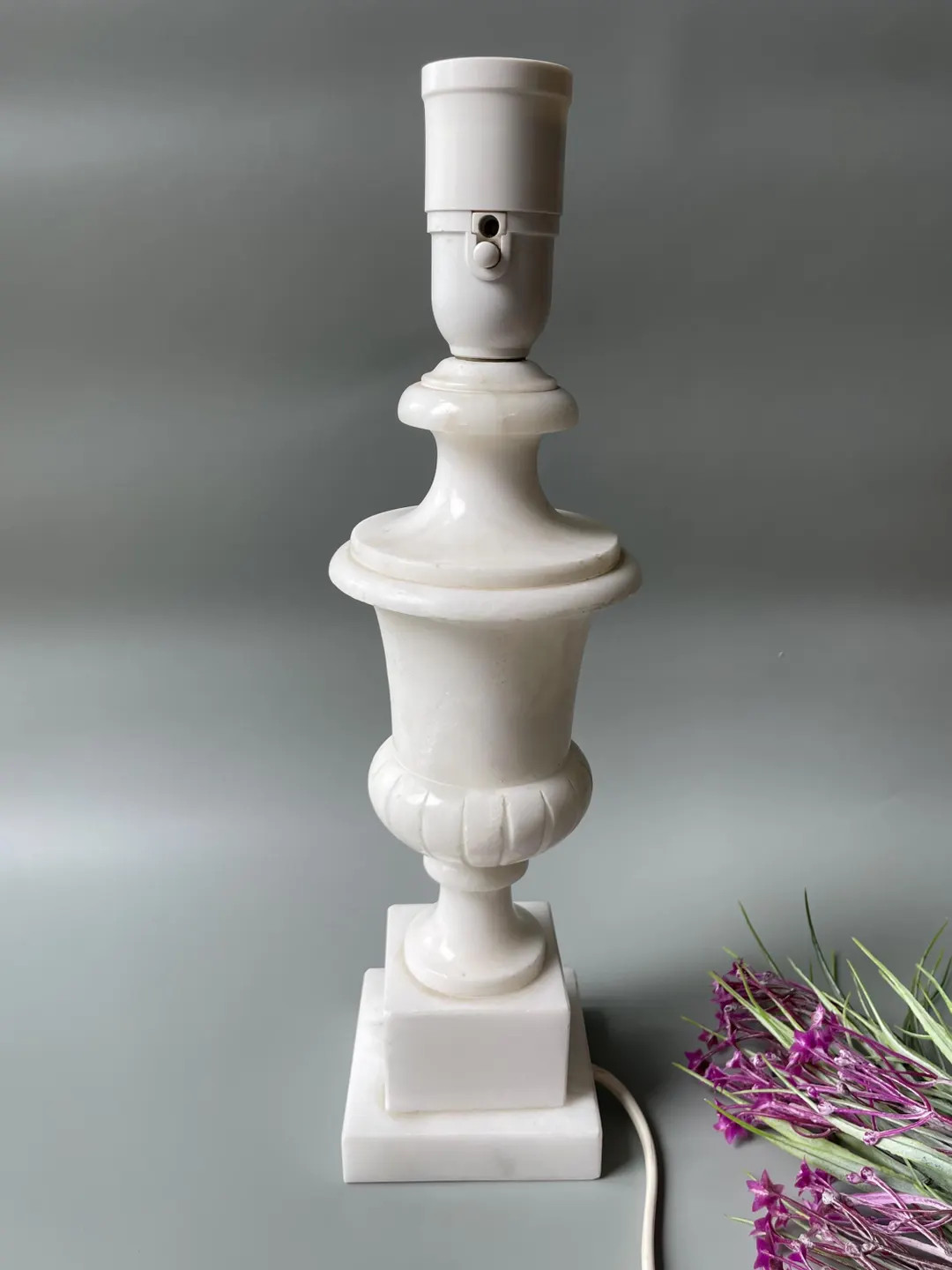 Vintage White Alabaster Stone Table Lamp. Nightstand, Side Table Lamp. Vintags European Lighting,... | Etsy (US)