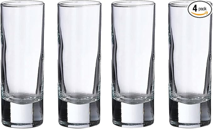 Lillian Rose Set of 4 Tall Shot Glasses, 4", Clear | Amazon (US)