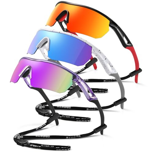 Kids Sunglasses Youth Baseball Sun Glasses Polarized Sports TR90 Lightweight Cycling Shades Frame... | Amazon (US)
