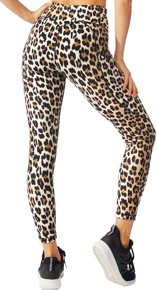 Printed Yoga Leggings for Women with Pocket - for Running Sports Fitness Gym | Amazon (US)
