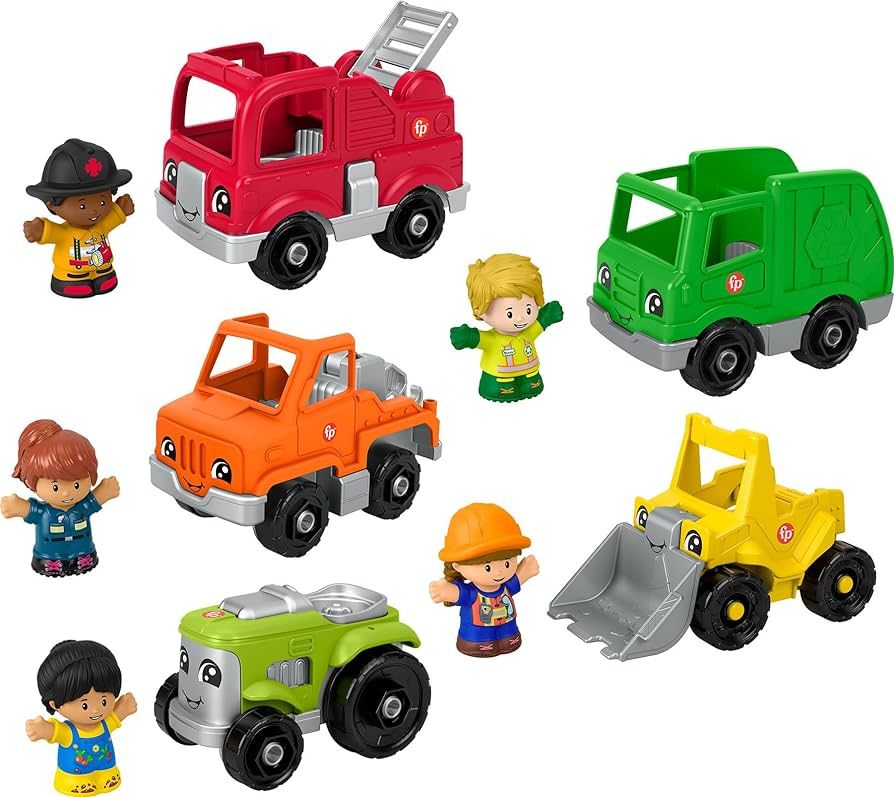 Fisher-Price Little People Toddler Playset Activity Vehicles Toy Set with 10 Toys for Preschool P... | Amazon (US)