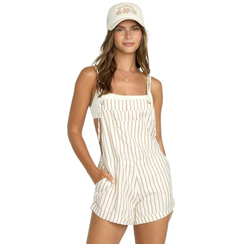 Billabong Women's Wild Pursuit Cotton Twill Blend Romper, Rinse Blue, X-Large | Amazon (US)