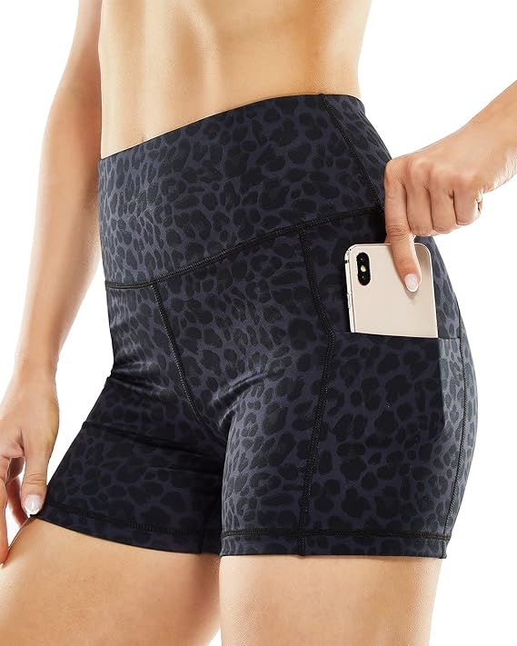 G4Free Yoga Shorts with Pockets 5" High Waist Biker Shorts for Women Tummy Control Workout Runnin... | Amazon (US)