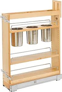 Rev-A-Shelf 5" Pull Out Storage Organizer for Base Kitchen Cabinets, Sliding Shelves for Utilitie... | Amazon (US)
