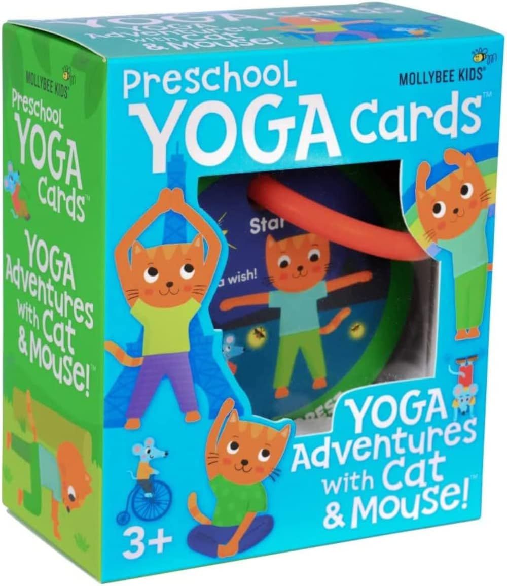 MOLLYBEE KIDS Preschool Yoga Cards for Kids Adventures with Cat and Mouse, Includes 4 Activity Th... | Amazon (US)