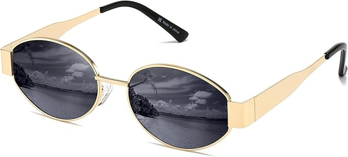 Retro Oval Sunglasses for Women, Trendy Sun Glasses with UV400 Protection, Fashion Accessories Gi... | Amazon (US)