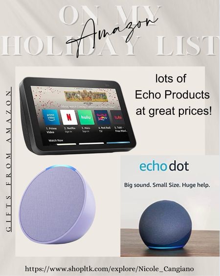 Lots of echo products on sale. I just bought a few for gifts!  

#amazon #gifts #amazingifts

#LTKfindsunder100 #LTKGiftGuide #LTKHoliday