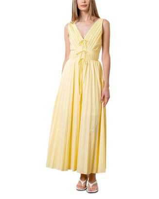 V Neck Pleated Dress | Bloomingdale's (US)