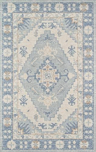 Momeni Anatolia Wool and Nylon Area Rug, 5'3" X 7'6", Blue | Amazon (US)