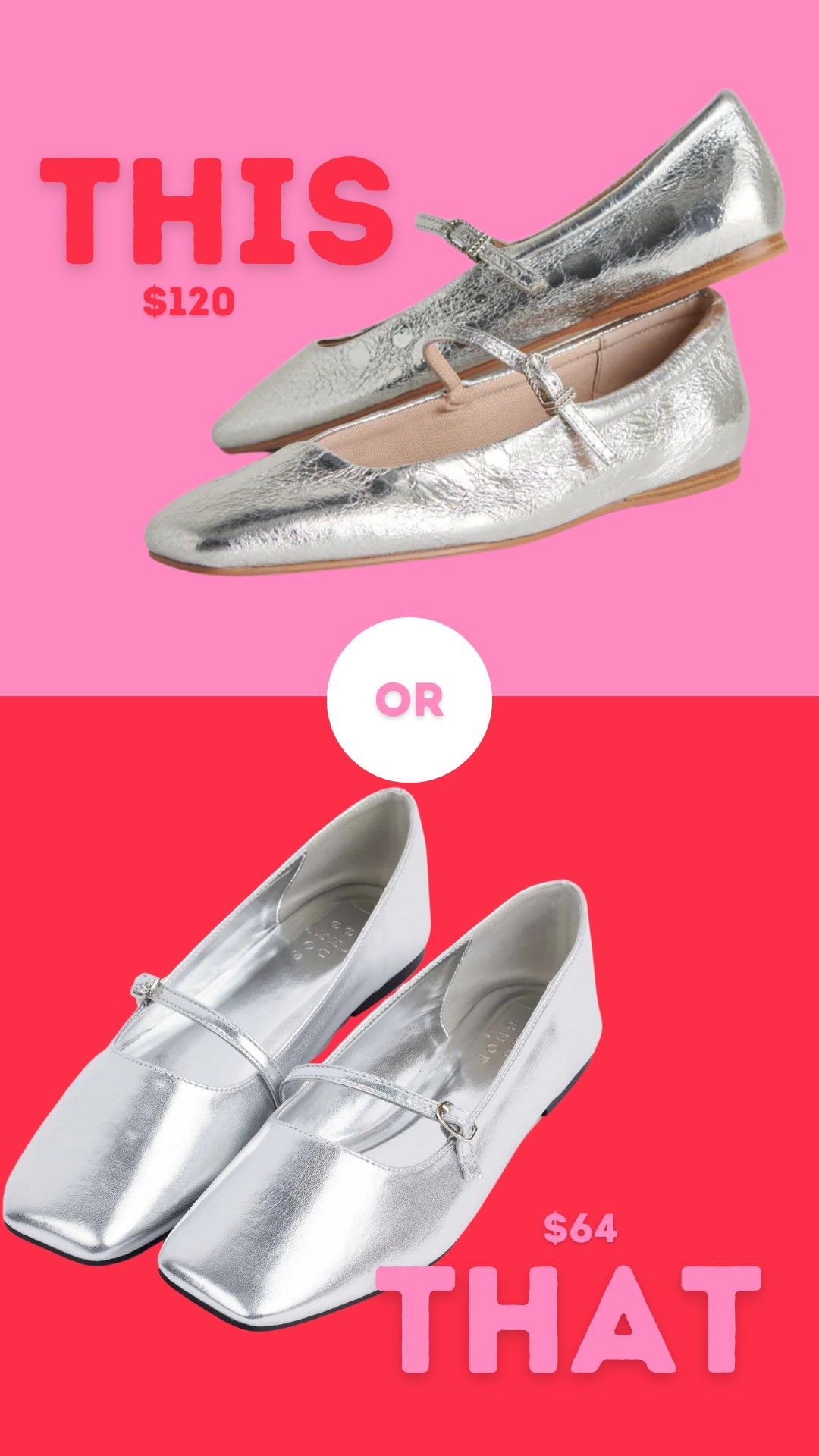 this or that silver ballet flats … 

#LTKFindsUnder100 #LTKShoeCrush #LTKStyleTip