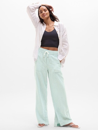 Retreat Linen High Rise Wide Leg Pant | Athleta