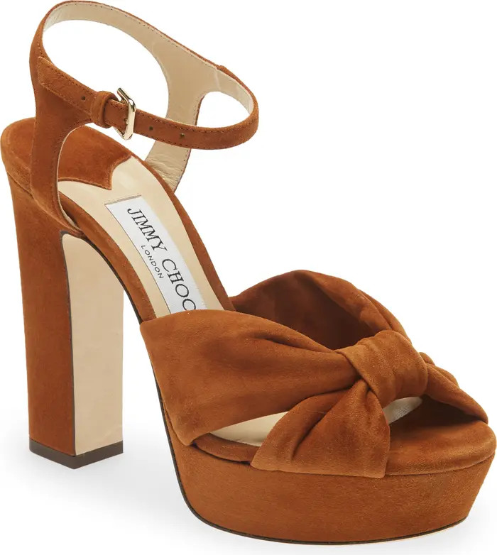 Jimmy Choo Heloise Suede Platform Sandal (Women) | Nordstrom | Nordstrom