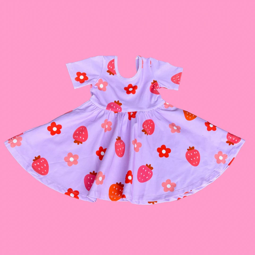 Strawberry Twirl Dress | Poppy Kids Co