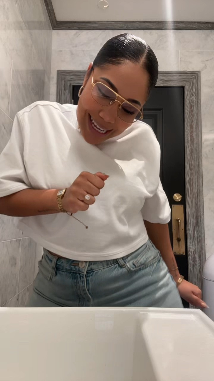 A little tipsy, a lot honest, and somehow still a full outfit moment 😭👏🏽

Wore this casual summer outfit out and had to link it because y’all already know I’m living in these Adidas Samba Mary Jane sneakers all season long — yes, I’ve seen the mixed reviews, and no, I do not care 😂 they’re comfortable, cute, and staying in rotation.

Styled with a white cropped tee and ripped wide leg jeans for that effortless everyday look, plus gold hoops and my favorite charm choker to dress it up just enough. And these modern aviator gold frame glasses?? the perfect finishing touch — lightweight, elevated, and give that cool, effortless vibe without doing too much.

This is the perfect outfit idea for summer dinners, casual date nights, girls night, or just when you want to throw something on and still look put together without trying too hard.

Linking everything I could find — outfit details, similar glasses, and all my go-to pieces for this look.

#casualoutfit #summeroutfits #adidassamba #maryjaneshoes #widelegjeans #croptopstyle #athleisurestyle #everydayoutfit #momstyle #trendingstyle #ltkstyle #ltkshoecrush


#LTKgrwm #LTKootd