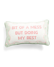 9x15 Bit Of A Mess Needlepoint Pillow | Throw Pillows | Marshalls | Marshalls