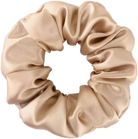 UTUKKY Silk 100% Pure Hair Scrunchies for Womens and Girls Mulberry Silk Soft Hair Ties Natural No D | Amazon (US)
