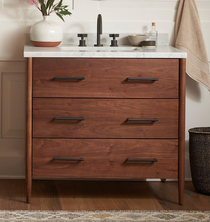 Shaw 36" Walnut Single Vanity | Rejuvenation