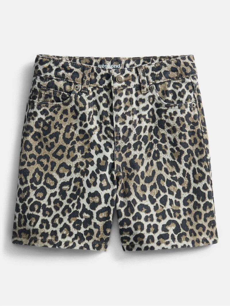 Weekend Academy Girls Printed Baggy Jean Shorts, Sizes 4-18 | Walmart (US)