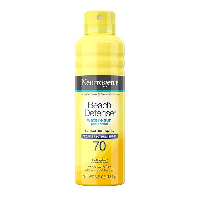 Neutrogena Beach Defense Spray Sunscreen with Broad Spectrum SPF 70 Fast Absorbing Sunscreen Body... | Amazon (US)