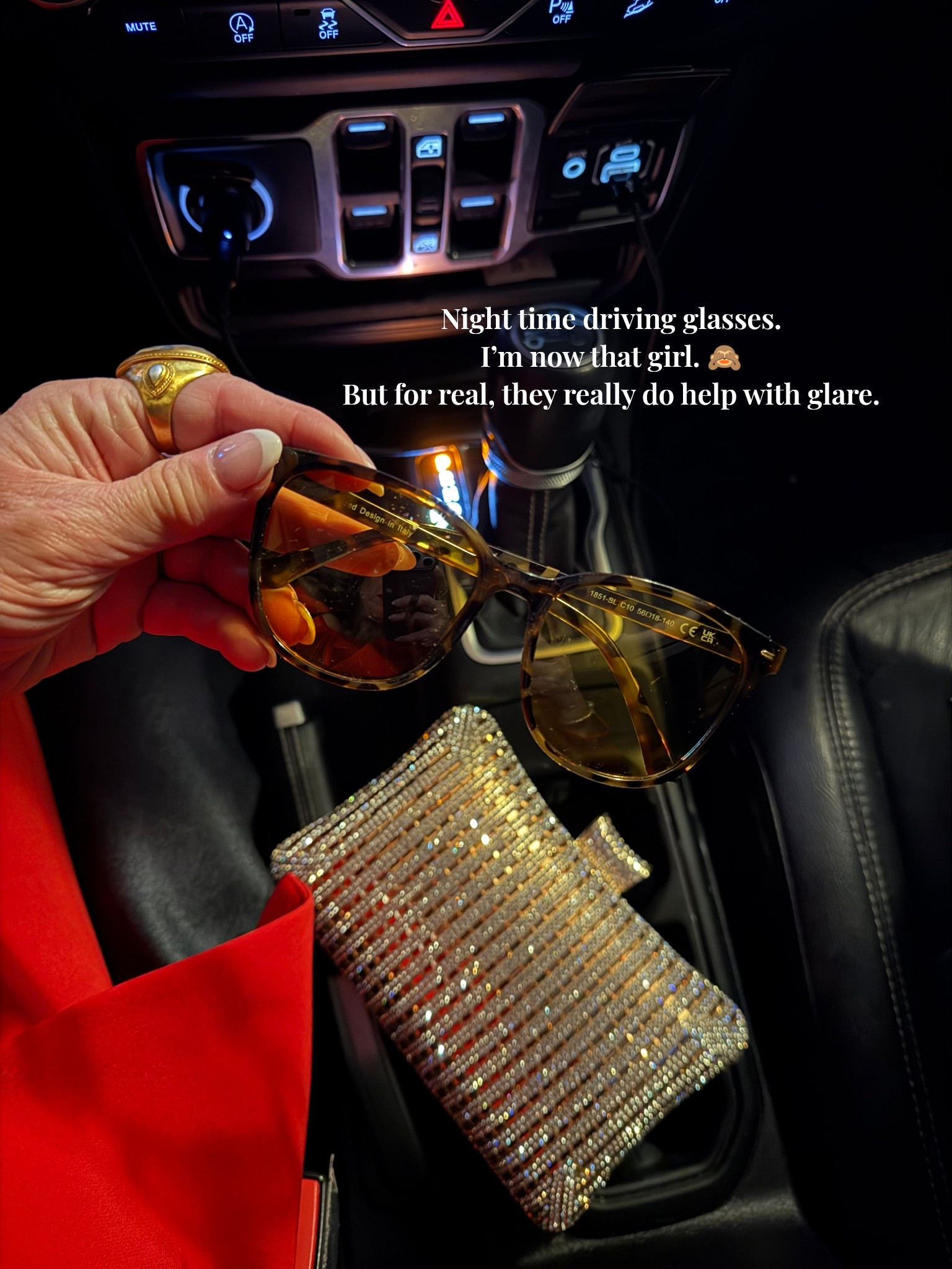 Night time driving glasses. 😎 I’ve started struggling with depth perception and glare at night while driving the past year. Got these to try and they really have helped me feel less anxious when I’m driving at night now. 

#LTKOver40 #LTKGiftGuide #LTKHoliday