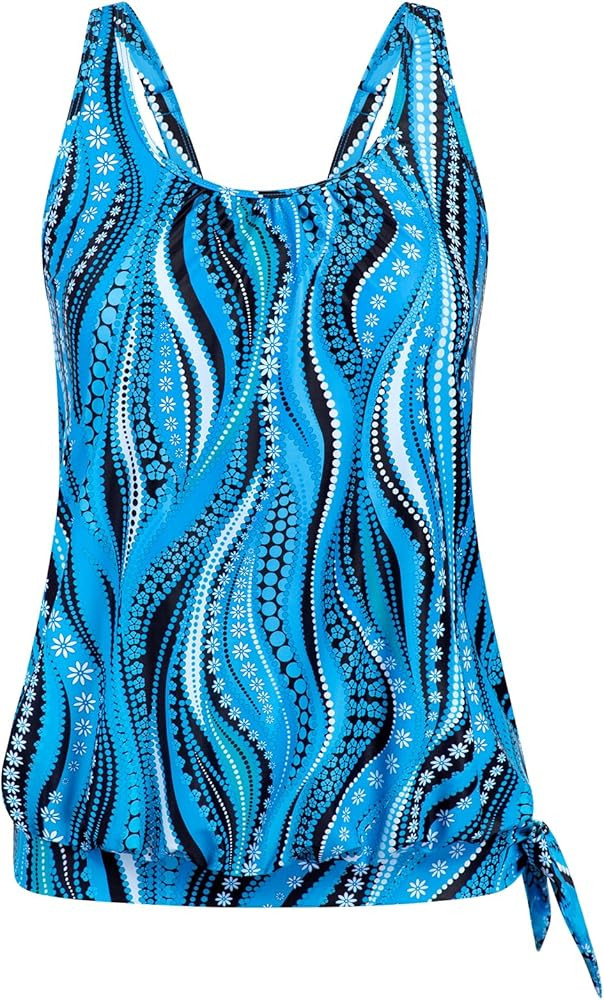 Arolina Tankini Tops for Women Modest Swim Tops Only Bathing Suit with Side Straps No Bottom (S-2... | Amazon (CA)