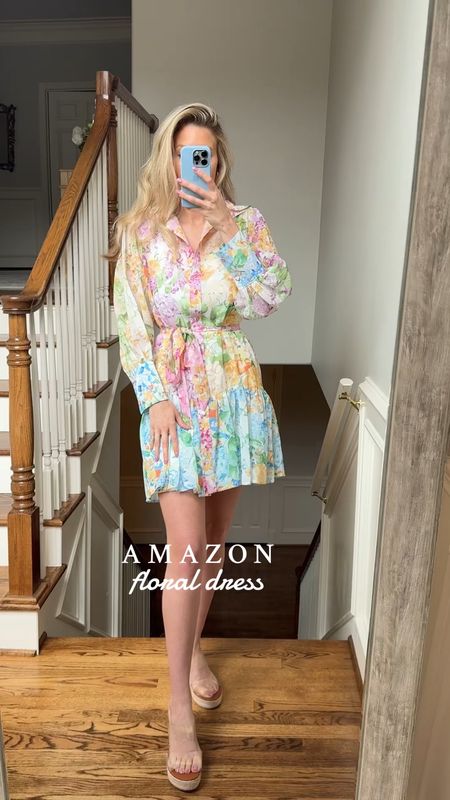 The prettiest Amazon floral dress!! I’m 5’7 wearing a size xsmall. I would size down if in between sizes.  Would be beautiful for a shower party date night vacation or a casual wedding guest dress. Can be dressed up or down. Comes in two pieces with the top sheer dress and a white slip dress for underneath. 

#LTKSeasonal #LTKfindsunder50 #LTKwedding