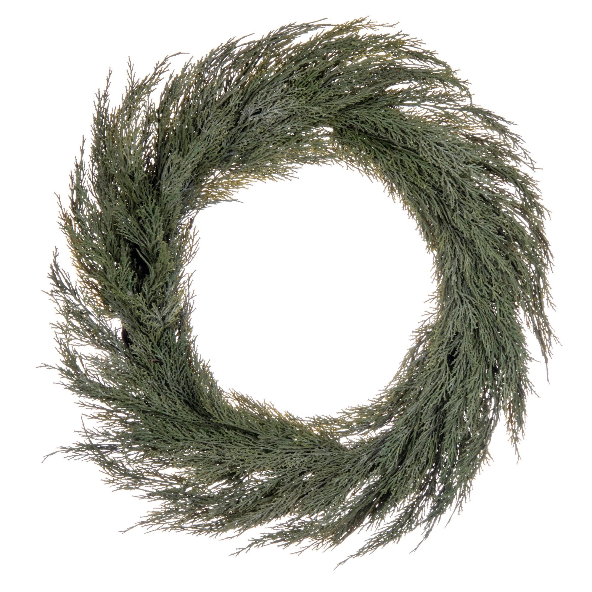 Faux Cedar Plastic 26'' Wreath | Wayfair North America