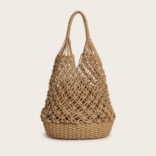 Braided Tote Bag With Inner Pouch | SHEIN