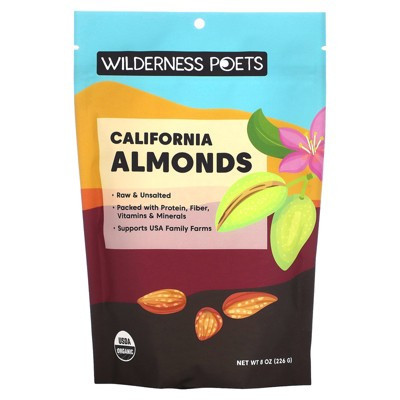 Wilderness Poets Organic California Almonds, 8 oz (226 g) | Target