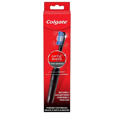 Colgate Optic White Pro Series Sonic Battery Powered Toothbrush - Black | Target