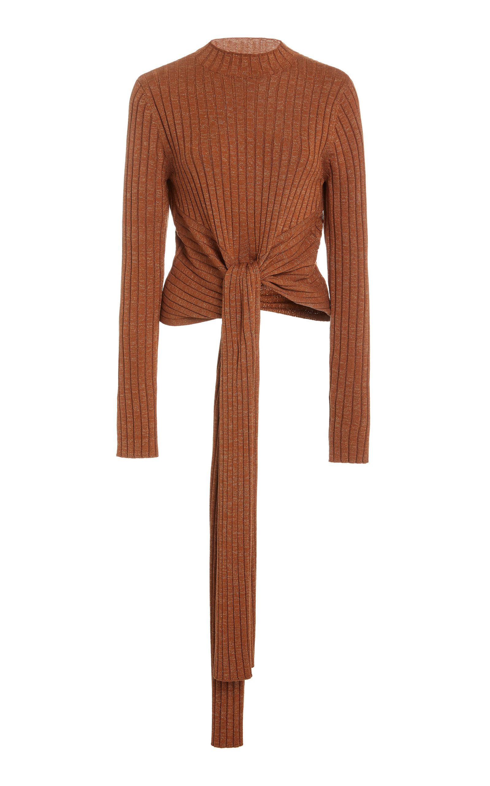 Goldie Draped Ribbed-Knit Top | Moda Operandi (Global)