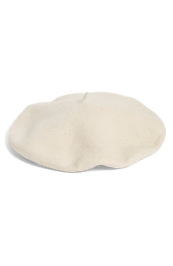 Women's Halogen Wool Blend Beret - Ivory | Nordstrom