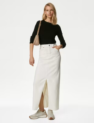 Denim Split Front Maxi Skirt | Marks and Spencer DACH