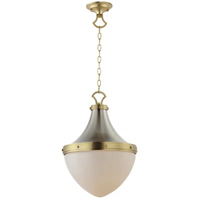 Conrad 1 - Light Satin Nickel / Satin Brass Unique/Statement Pendant | Wayfair North America