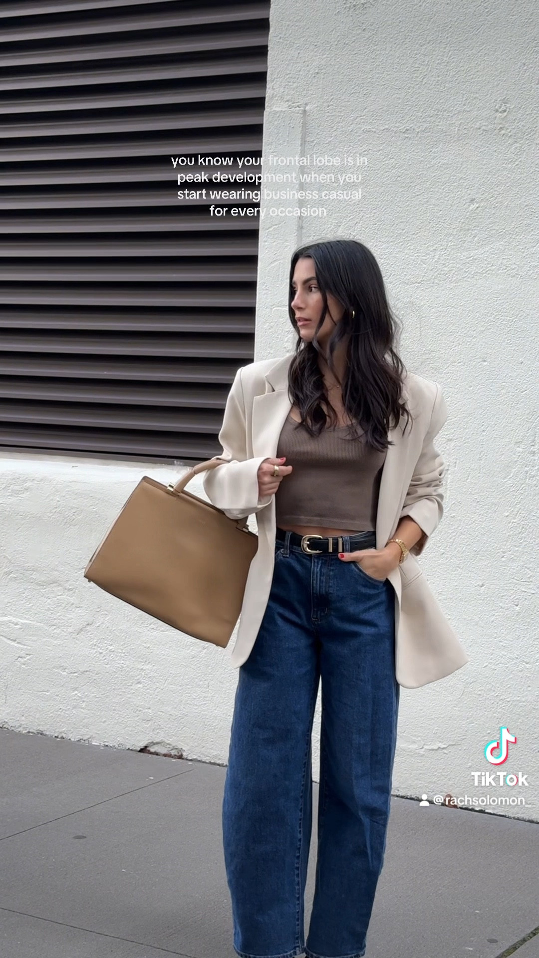 Casual work fit 🤍 

tank top is from Brandy melville 
Bag is Seyer 

#LTKWorkwear #LTKStyleTip