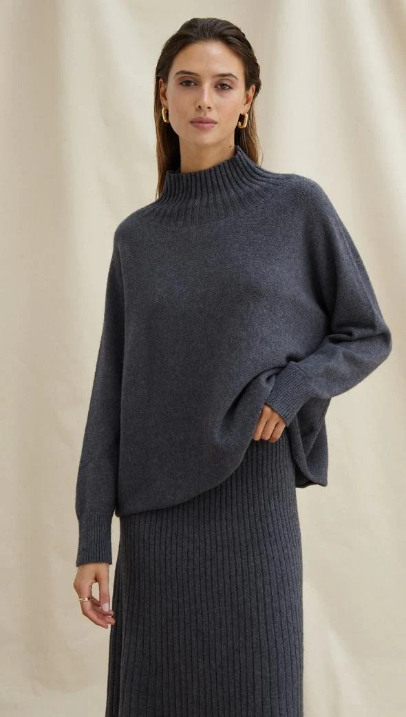 ALMA SWEATER - ANTHRACITE | Charli