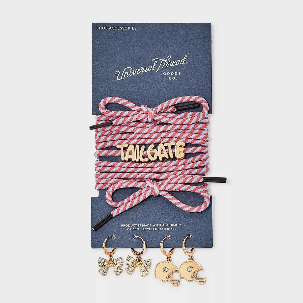 Tailgate Bow and Football Helmet Shoelace Charm Accessory Set - Universal Thread™ Gold/Pink/Whi... | Target